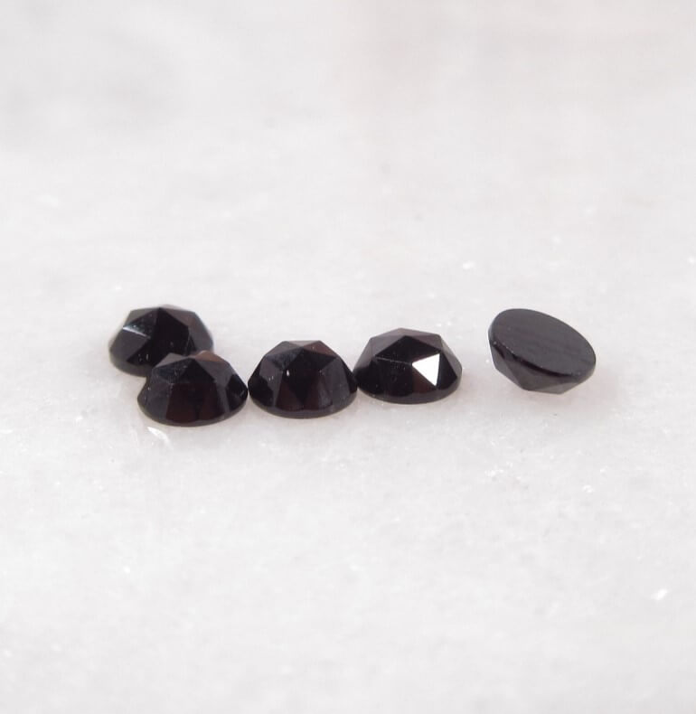 Black Spinel Faceted Gemstone Natural Choose Your Size