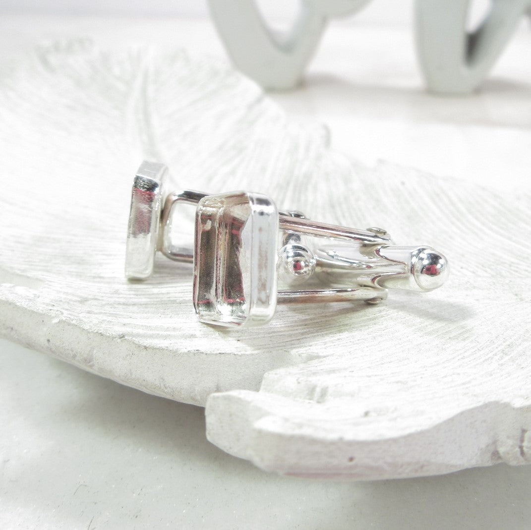Bezel Cup Cuff Links Square