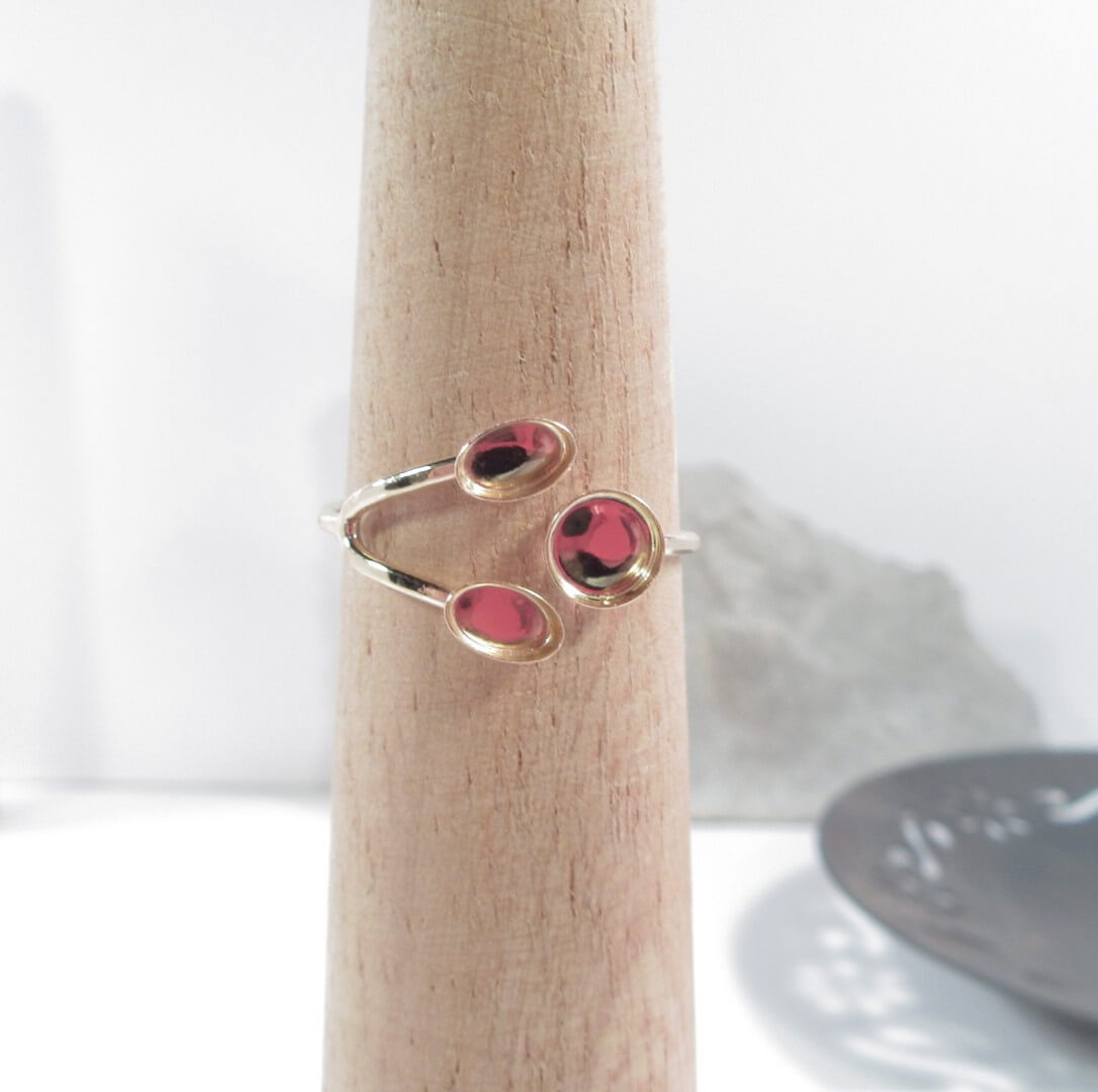 floral ring setting on mandrel