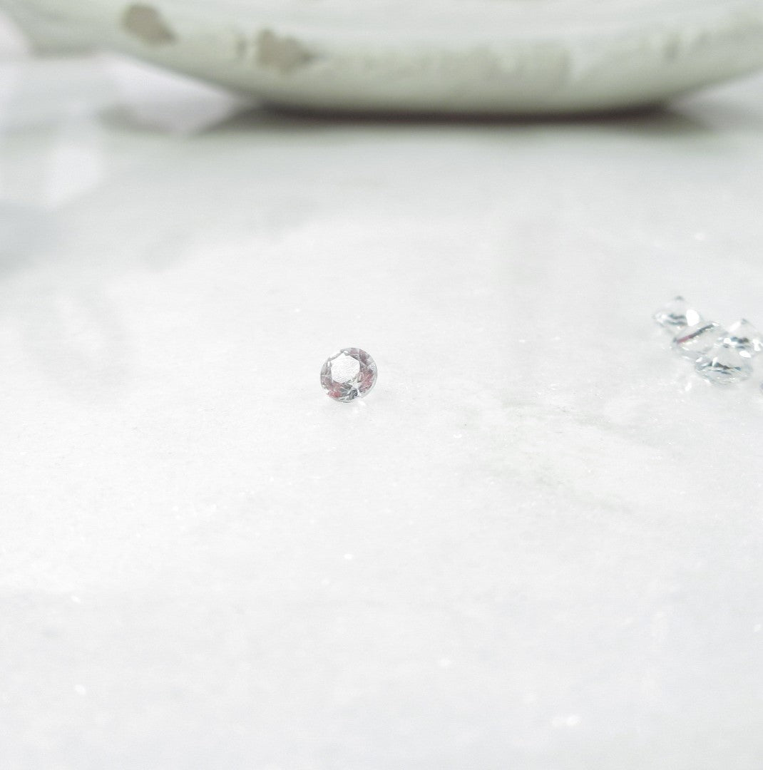 faceted gems white topaz