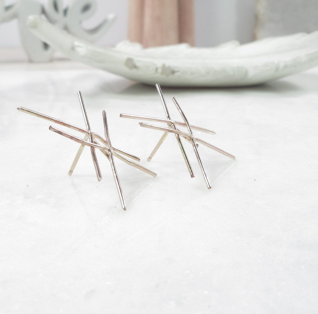Custom Erin Multi Prong Post Earrings