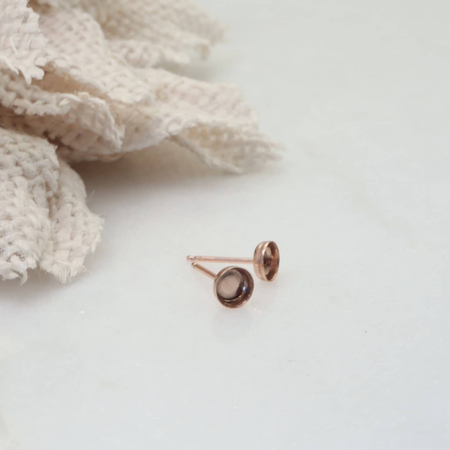 rose gold 14k earring setting for keepsakes
