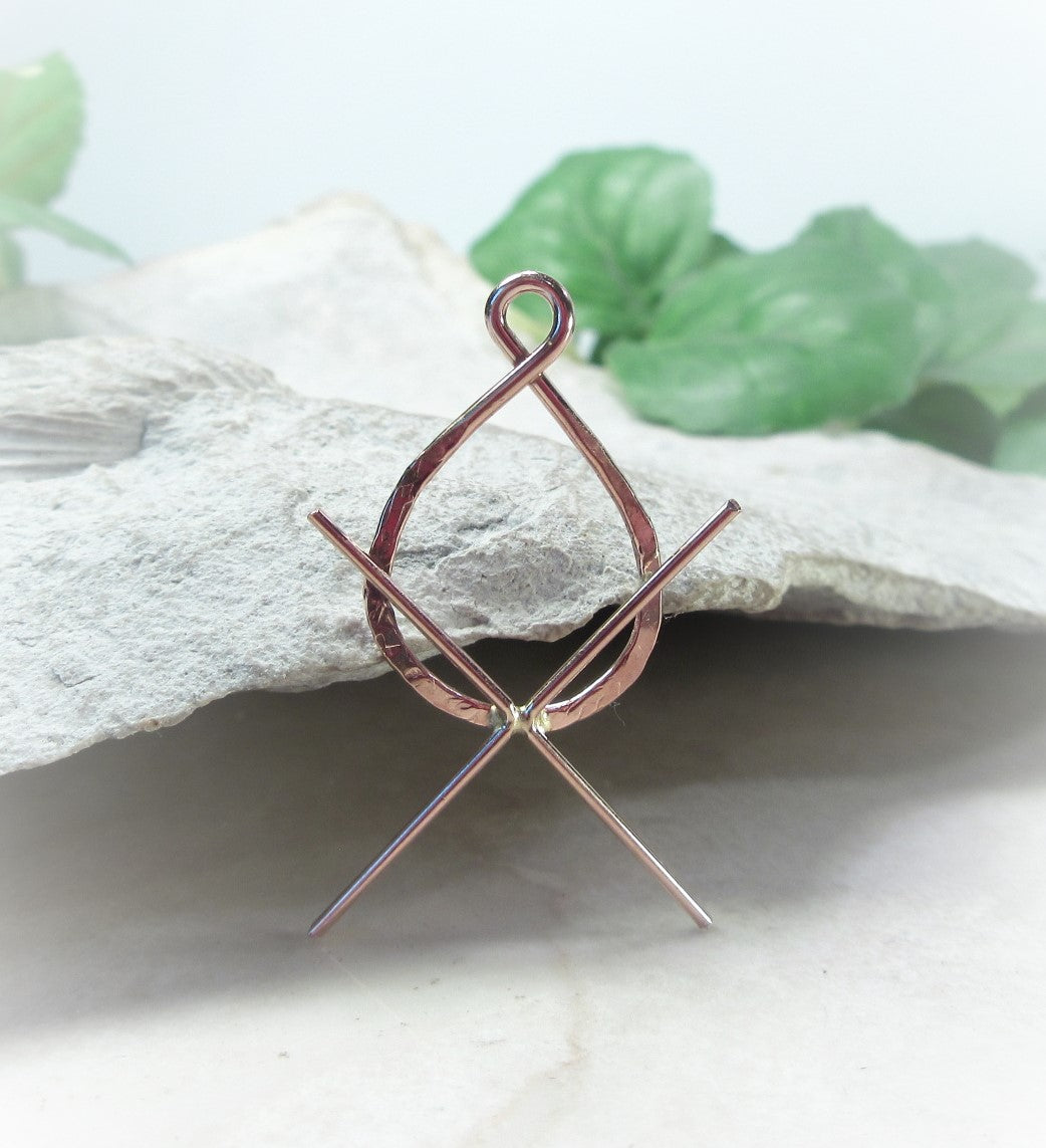 Raw Gemstone Pendant Setting - Infinity, Choose Your Metal