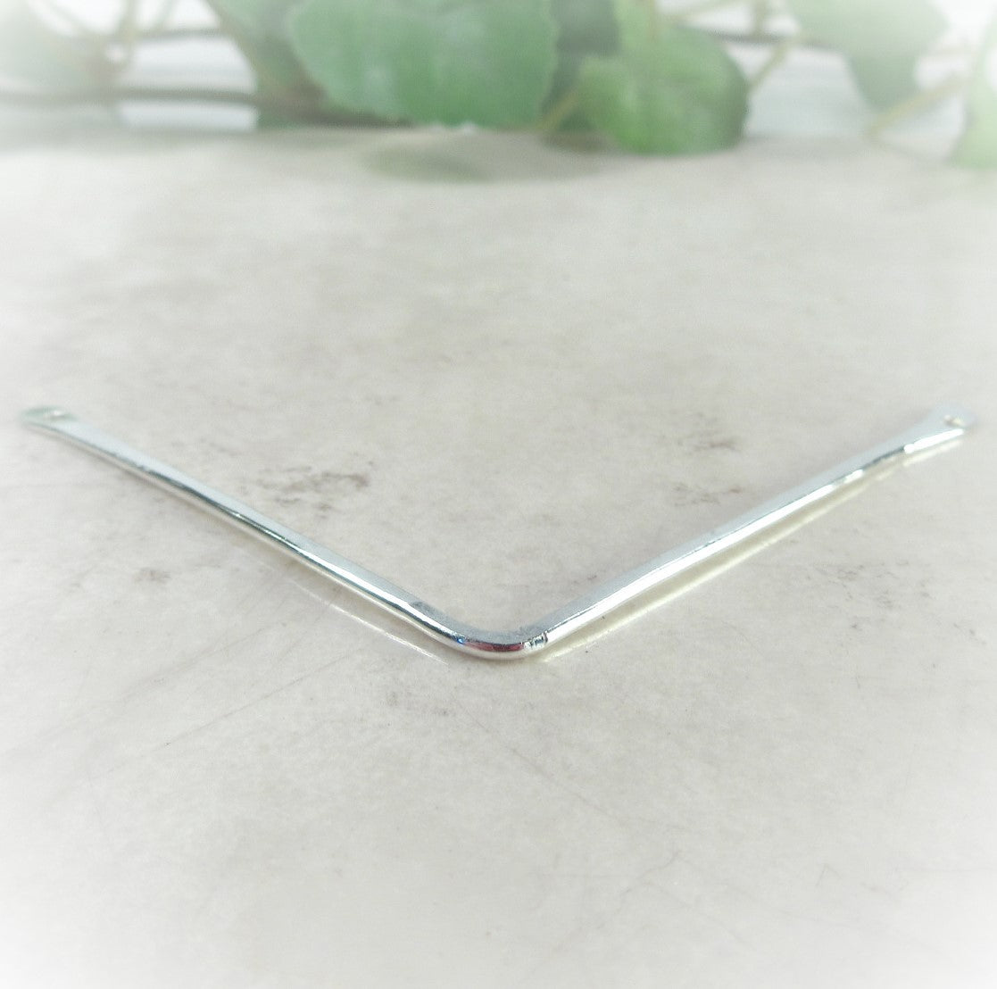 V bar in sterling silver