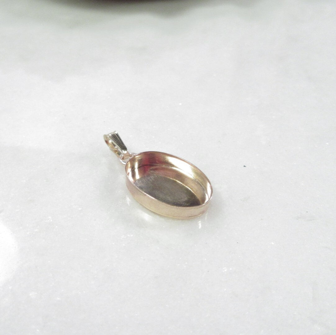 Oval Solid 14k Yellow Gold Bezel Cup Information 