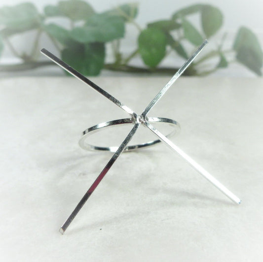 Raw Gemstone Ring - Square, 1.5mm Band, Choose Your Metal