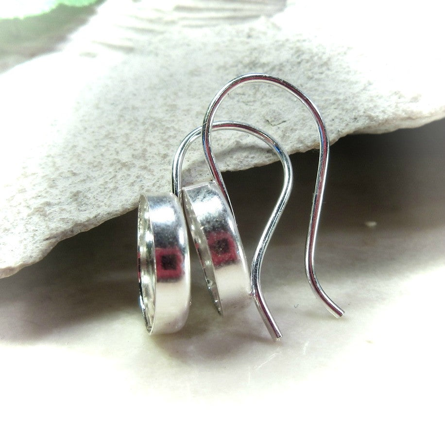 white gold earring settings