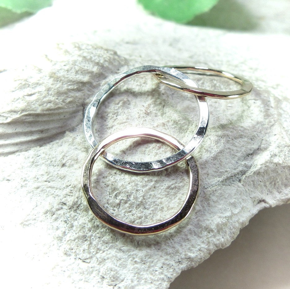 Links - Triple, 10/12/10mm, 1mm, Gold, Silver, Gold Choose Your Metal