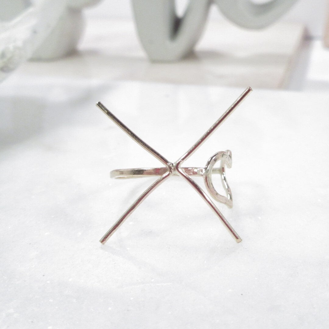 heart raw gemstone ring 