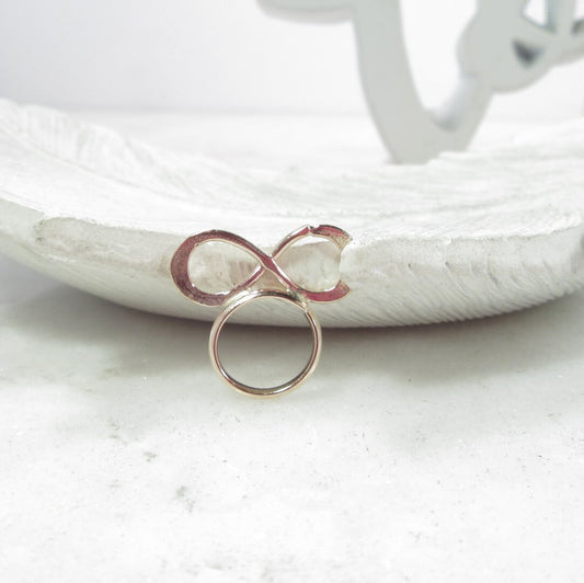 Open Resin Bezel - Infinity, 8mm, Single Ring - Choose Your Metal