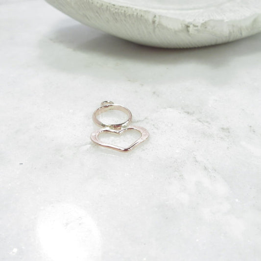 Open Resin Bezel - Heart, 8mm, Single Ring - Choose Your Metal