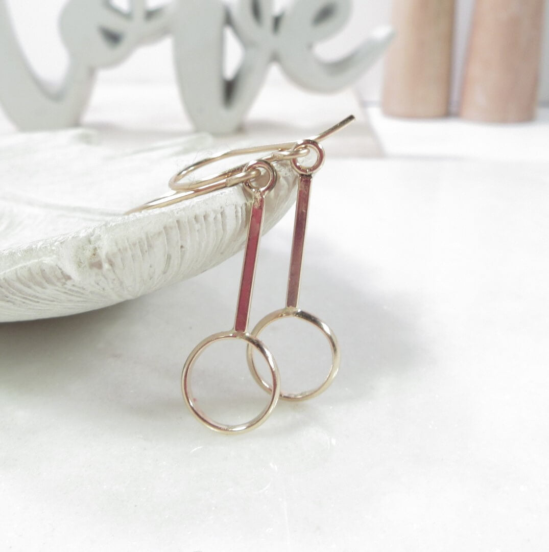 front view resin dangle earring setting
