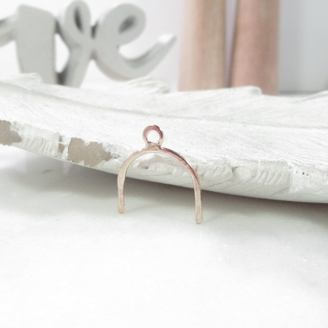 Earring Dangle - Half Round No Holes, Choose Your Metal
