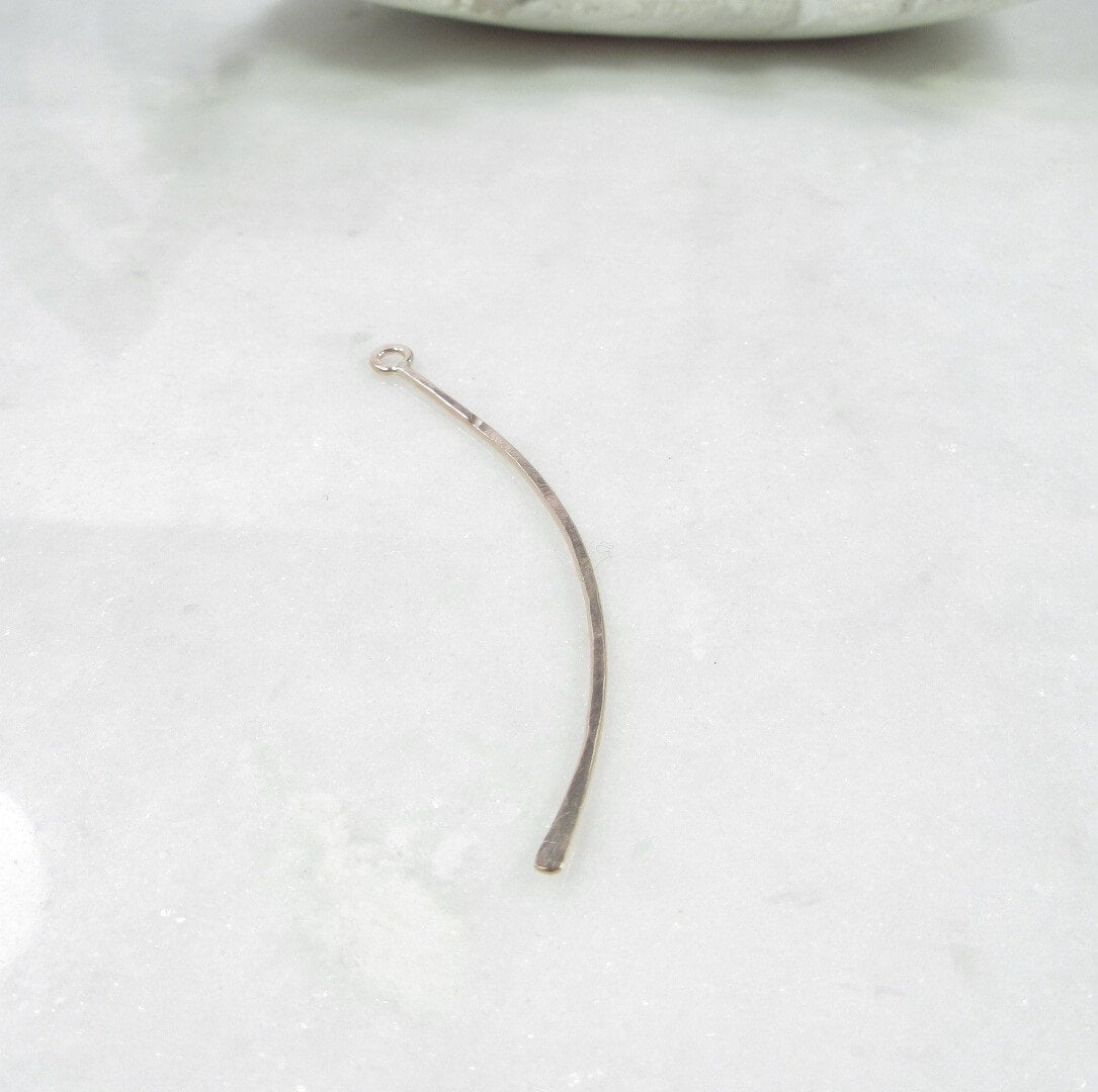 Slim Bent Bar  - 1 inch, 1.5 inch, 2 inch, 1mm, Your Choice of Metals