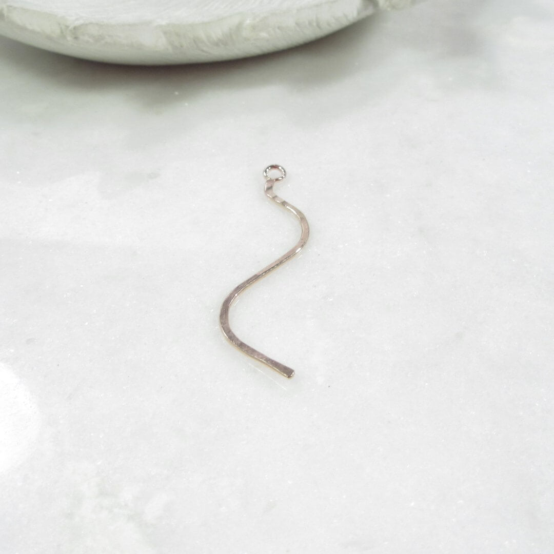 Squiggle Bar  - 1 inch, 2 inch, 1mm, Your Choice of Metals