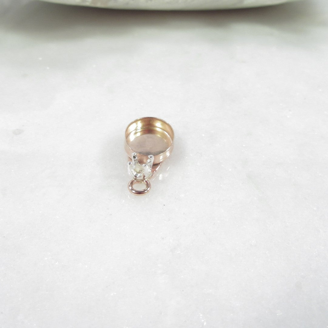 Bezel Cup Pendant - Oval Faceted Gem, Choose Your Cup Size, Choose Your Metal