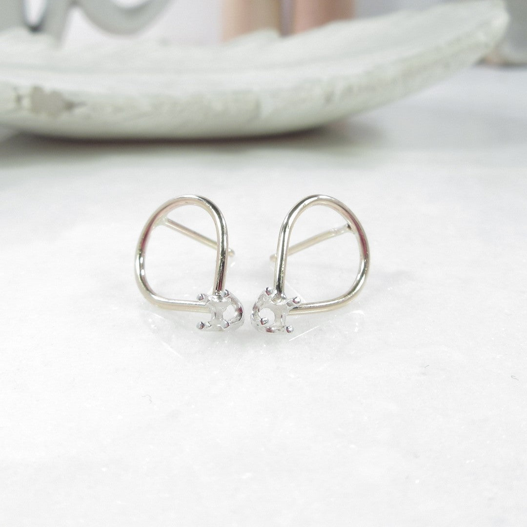 Post Earring Pear Faceted - Your Choice Of Metals