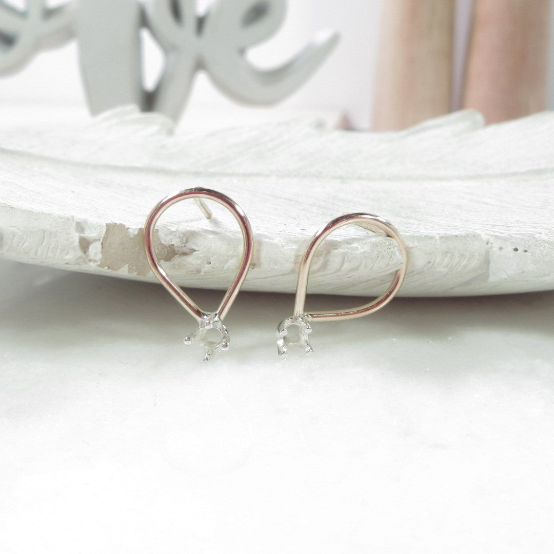 Post Earring Pear Faceted - Your Choice Of Metals