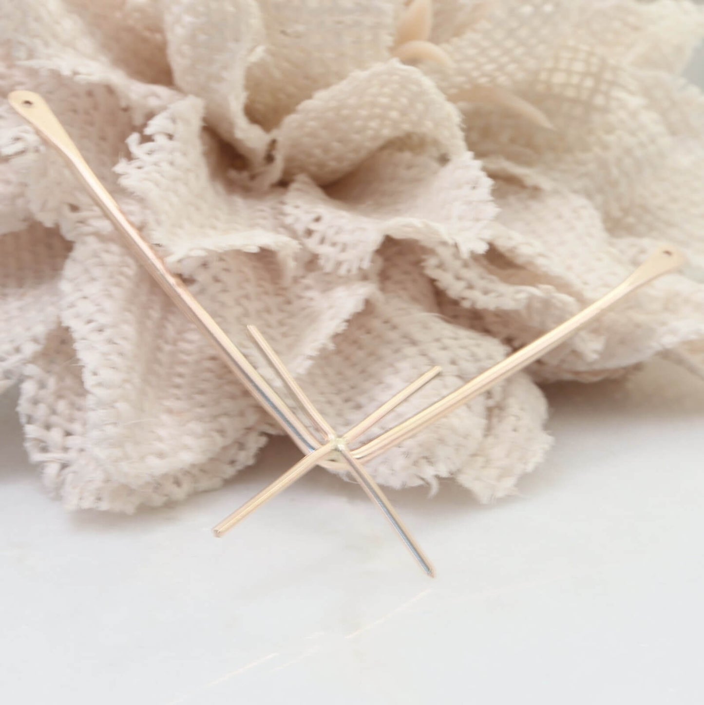Raw Gemstone Pendant Setting Bar - V  Bar, Choose Your Metal