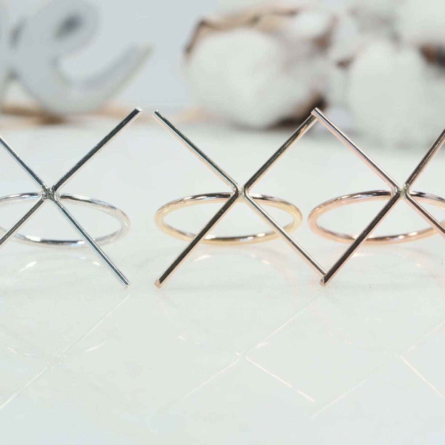 Raw Gemstone Ring - Plain, 1mm Band, Choose Your Metal