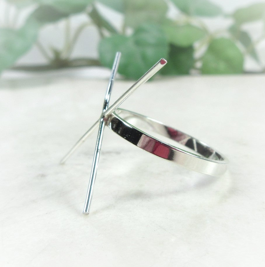 Raw Gemstone Ring - Plain Flat, 2mm Band, Choose Your Metal