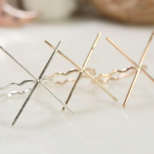 Raw Gemstone Ring - Dip, 1mm Band, Solid 14k Gold