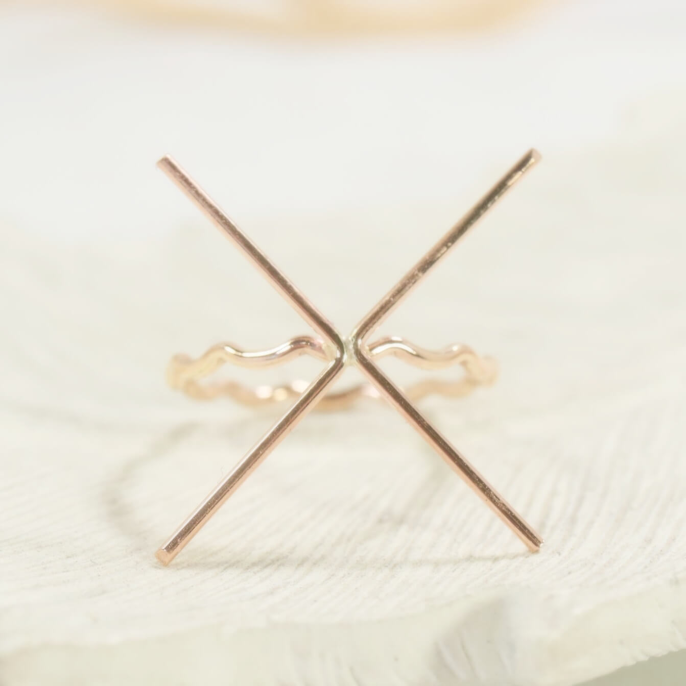 Raw Gemstone Ring - Alternating, 1mm Band, Choose Your Metal