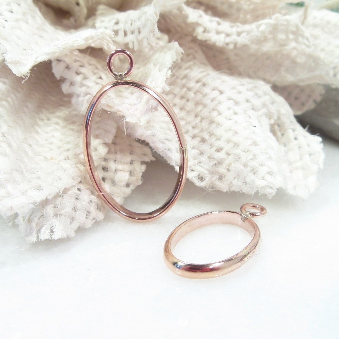 pink gold open bezel settings 
