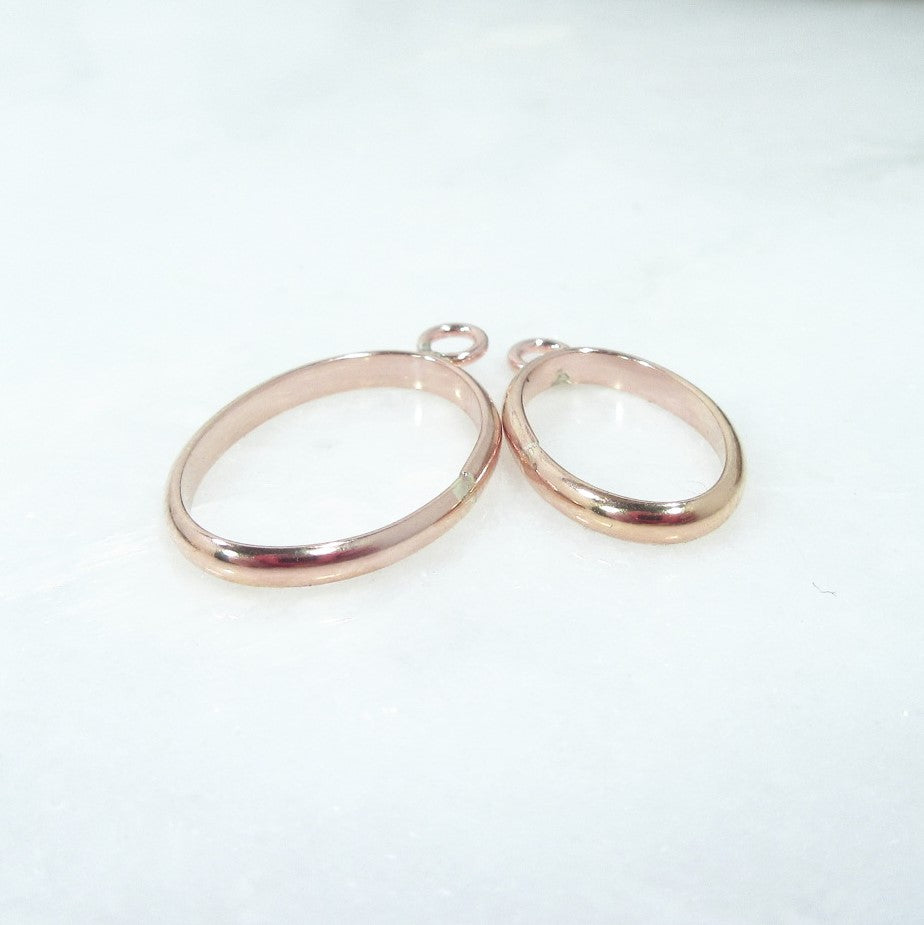 gold oval bezel settings for resin