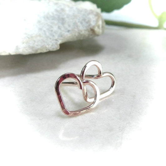 Post Earring Hearts Your Choice Of Metals