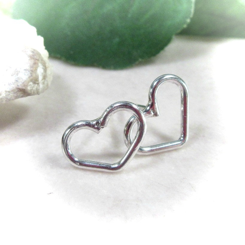Post Earring Hearts Your Choice Of Metals