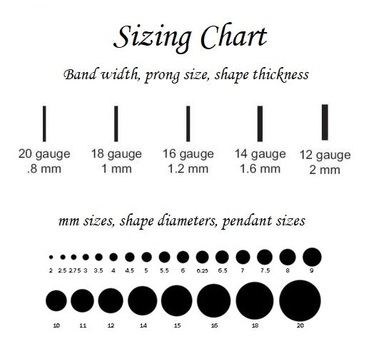 Bezel Cup Ring Setting - Hammered, Round, 1mm Band, Choose Your Cup, Choose Your Metal